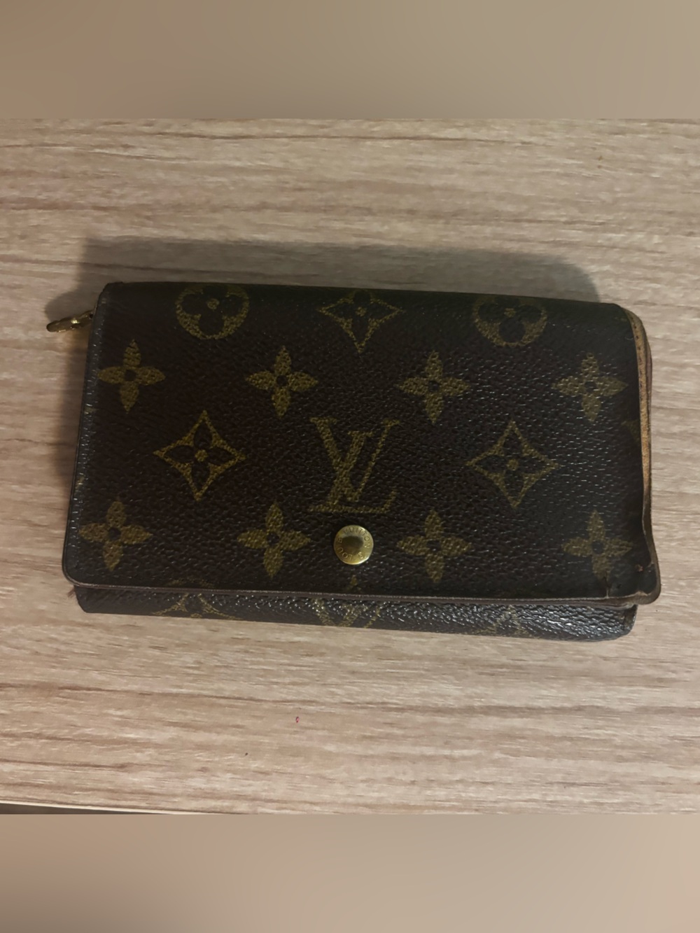 Louis Vuitton Monogram Snap Wallet in Brown and Gold
